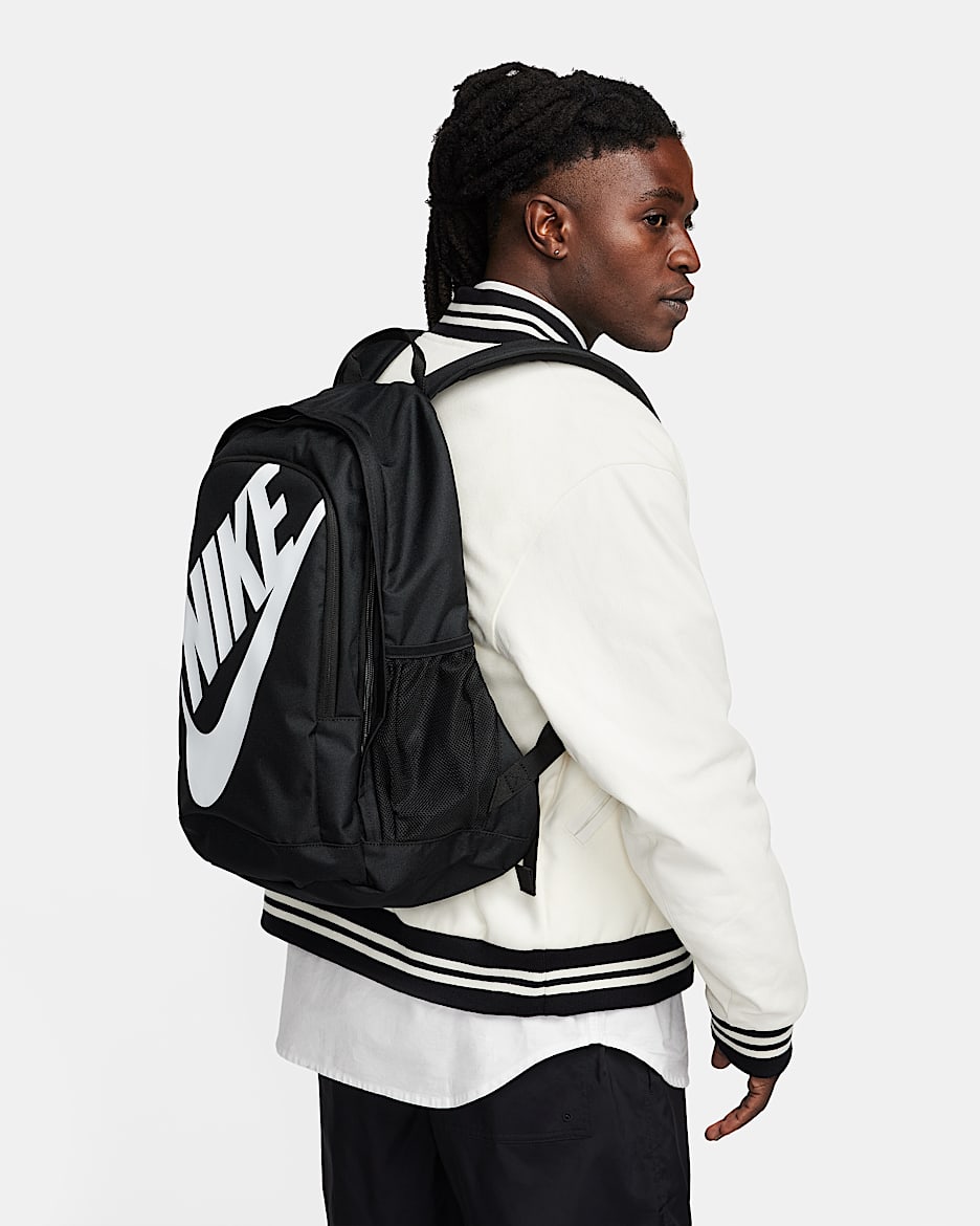 Nike hayward futura backpack black and white on sale